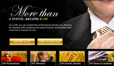 A screenshot of 888 Casino's VIP Club for players. 
